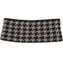 Load image into Gallery viewer, Fleece Lined Houndstooth Knit Headband