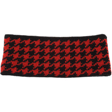 Load image into Gallery viewer, Fleece Lined Houndstooth Knit Headband