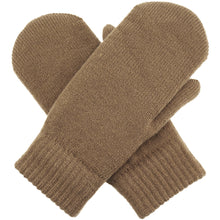 Load image into Gallery viewer, Winter Plush Fleece Lined Solid Knit Mittens