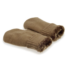 Load image into Gallery viewer, Winter Plush Fleece Lined Solid Knit Mittens