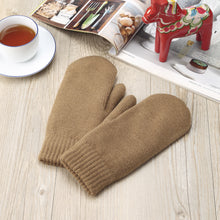 Load image into Gallery viewer, Winter Plush Fleece Lined Solid Knit Mittens