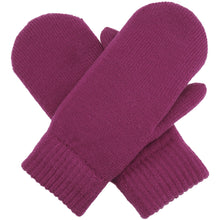 Load image into Gallery viewer, Winter Plush Fleece Lined Solid Knit Mittens