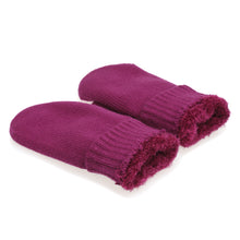 Load image into Gallery viewer, Winter Plush Fleece Lined Solid Knit Mittens