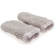 Load image into Gallery viewer, Winter Plush Fleece Lined Speckle Knit Mittens