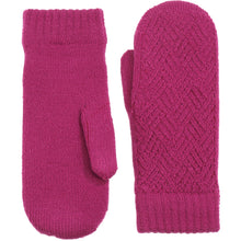 Load image into Gallery viewer, Winter Plush Fleece Lined Chevron Knit Mittens