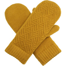 Load image into Gallery viewer, Winter Plush Fleece Lined Chevron Knit Mittens