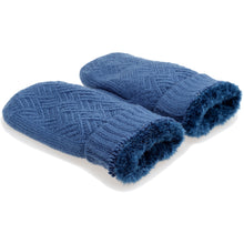 Load image into Gallery viewer, Winter Plush Fleece Lined Chevron Knit Mittens