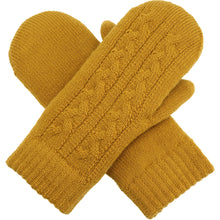 Load image into Gallery viewer, Winter Plush Fleece Lined Cable Knit Mitten