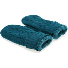 Load image into Gallery viewer, Winter Plush Fleece Lined Cable Knit Mitten