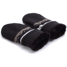 Load image into Gallery viewer, Winter Plush Fleece Lined Reindeer Knit Mittens