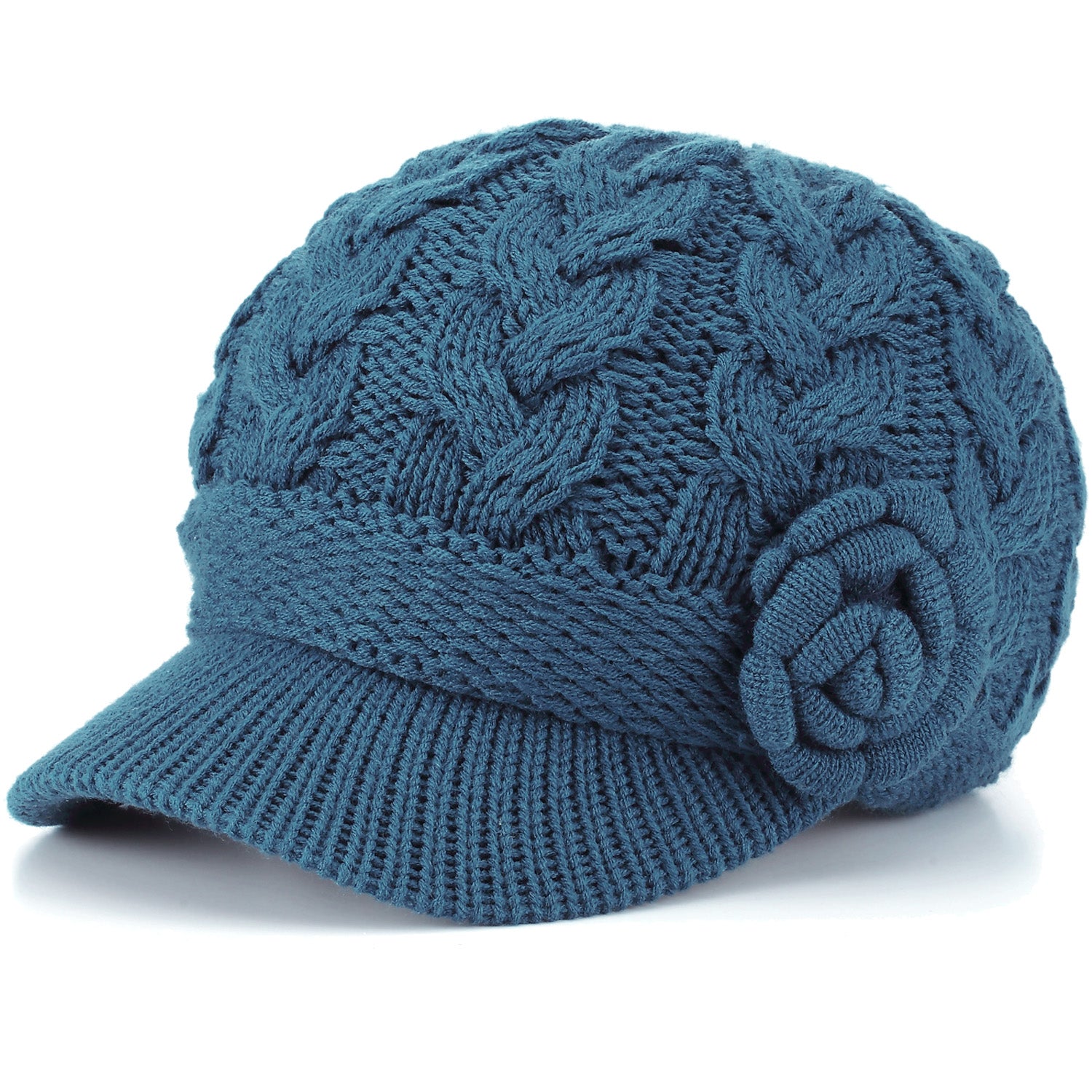 1125 Byos Womens Winter Warm Fleece Lined Knitted Beret Beanie Hat Cap Women main image 3