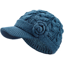 Load image into Gallery viewer, Women's Winter Warm Fleece Lined Knitted Beret Beanie Hat Cap