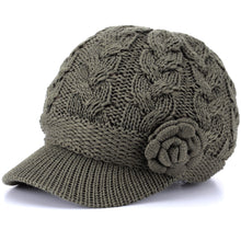 Load image into Gallery viewer, Women's Winter Warm Fleece Lined Knitted Beret Beanie Hat Cap