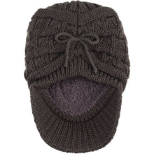 Load image into Gallery viewer, BYOS Women's Winter Fashion Cozy Fleece Lined Crochet Knit Newsboy Cabbie Cap Hat Visor