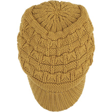 Load image into Gallery viewer, BYOS Women's Winter Fashion Cozy Fleece Lined Crochet Knit Newsboy Cabbie Cap Hat Visor