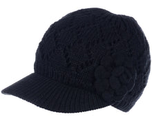Load image into Gallery viewer, Women's Winter Fleece Lined Dimaond Knit Cap
