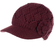 Load image into Gallery viewer, Women's Winter Fleece Lined Dimaond Knit Cap