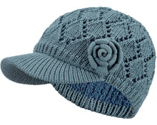 Load image into Gallery viewer, Women's Winter Fleece Lined Dimaond Knit Cap