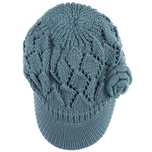 Load image into Gallery viewer, Women's Winter Fleece Lined Dimaond Knit Cap