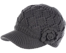 Load image into Gallery viewer, Women's Winter Fleece Lined Dimaond Knit Cap