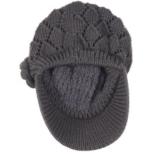 Load image into Gallery viewer, Women's Winter Fleece Lined Dimaond Knit Cap