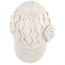 Load image into Gallery viewer, Women's Winter Fleece Lined Dimaond Knit Cap