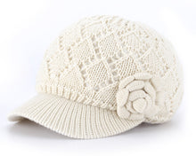 Load image into Gallery viewer, Women's Winter Fleece Lined Dimaond Knit Cap
