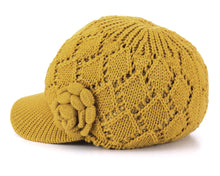 Load image into Gallery viewer, Women's Winter Fleece Lined Dimaond Knit Cap