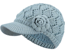 Load image into Gallery viewer, Women's Winter Fleece Lined Dimaond Knit Cap