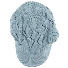 Load image into Gallery viewer, Women's Winter Fleece Lined Dimaond Knit Cap