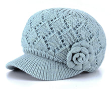 Load image into Gallery viewer, Women's Winter Fleece Lined Dimaond Knit Cap