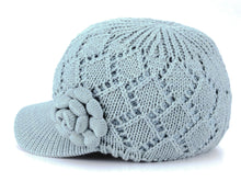 Load image into Gallery viewer, Women's Winter Fleece Lined Dimaond Knit Cap