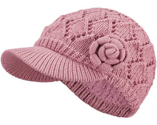 Load image into Gallery viewer, Women's Winter Fleece Lined Dimaond Knit Cap