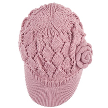 Load image into Gallery viewer, Women's Winter Fleece Lined Dimaond Knit Cap