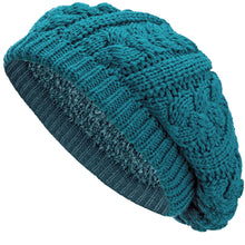 Load image into Gallery viewer, BYOS Women's Winter Cozy Cable Fleece Lined Knit Beret Hat