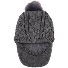Load image into Gallery viewer, Women's Cable Ribbed Fleece Lined Newsboy Cabbie Cap