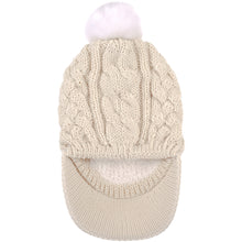 Load image into Gallery viewer, Women's Cable Ribbed Fleece Lined Newsboy Cabbie Cap