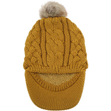 Load image into Gallery viewer, Women's Cable Ribbed Fleece Lined Newsboy Cabbie Cap