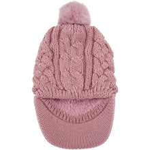 Load image into Gallery viewer, Women's Cable Ribbed Fleece Lined Newsboy Cabbie Cap