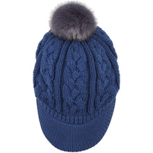 Load image into Gallery viewer, Women's Cable Ribbed Fleece Lined Newsboy Cabbie Cap