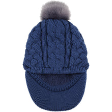 Load image into Gallery viewer, Women's Cable Ribbed Fleece Lined Newsboy Cabbie Cap