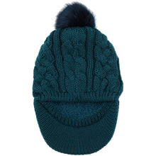 Load image into Gallery viewer, Women's Cable Ribbed Fleece Lined Newsboy Cabbie Cap