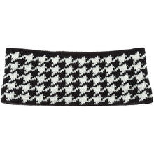 Load image into Gallery viewer, Fleece Lined  Houndstooth  Knit Headband
