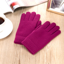 Load image into Gallery viewer, Winter Women&#39;s Toasty Warm Plush Fleece Lined Knit Gloves in Solid
