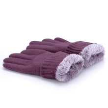 Load image into Gallery viewer, Winter Women&#39;s Toasty Warm Plush Fleece Lined Knit Gloves in Solid
