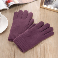 Load image into Gallery viewer, Winter Women&#39;s Toasty Warm Plush Fleece Lined Knit Gloves in Solid
