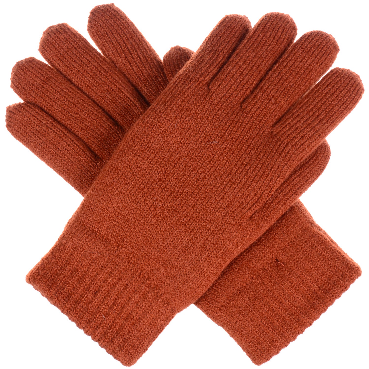 Winter Women's Toasty Warm Plush Fleece Lined Knit Gloves in Solid
