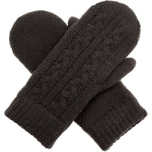 Load image into Gallery viewer, Winter Plush Fleece Lined Cable Knit Mitten
