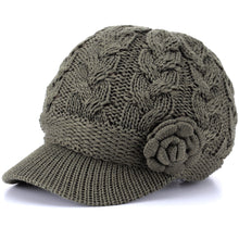 Load image into Gallery viewer, Women&#39;s Winter Warm Fleece Lined Knitted Beret Beanie Hat Cap
