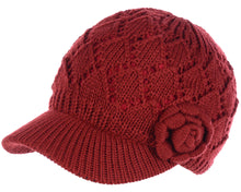 Load image into Gallery viewer, Women&#39;s Winter Fleece Lined Dimaond Knit Cap
